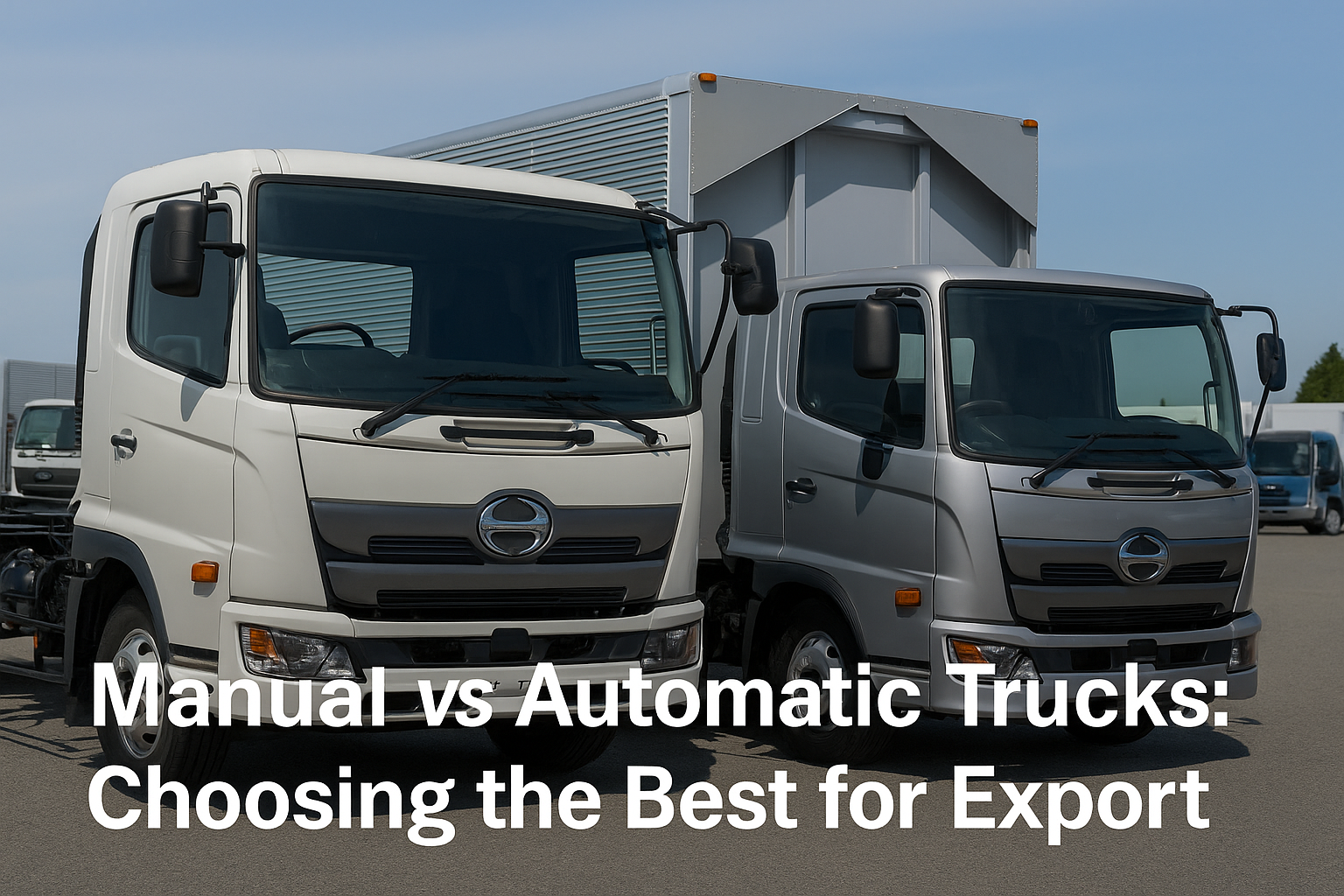 Manual vs Automatic Trucks: Choosing the Best for Export