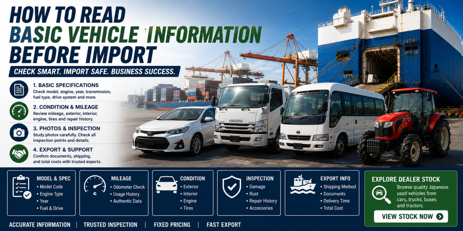 How to Read Basic Vehicle Information Before Import